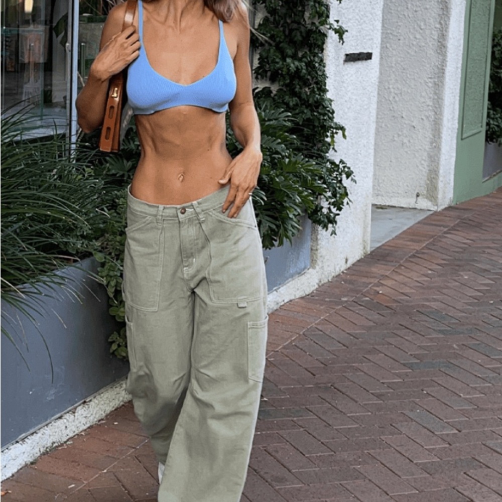Princess Polly Lioness Miami vice Cargo Pants in Sage Green